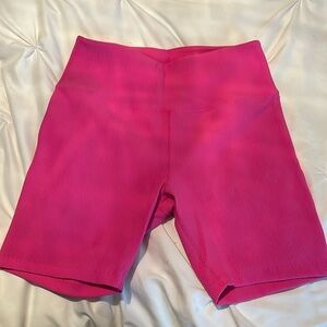 Zyia Pink Ribbed Bike Short